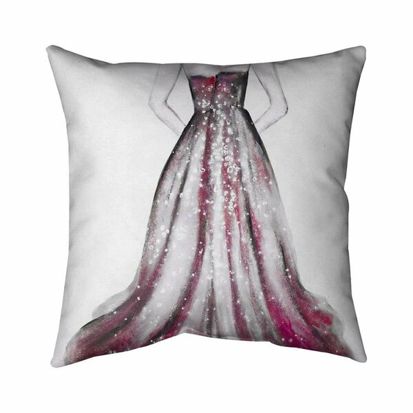 Fondo 20 x 20 in. Pink Princess Dress-Double Sided Print Indoor Pillow FO2773794